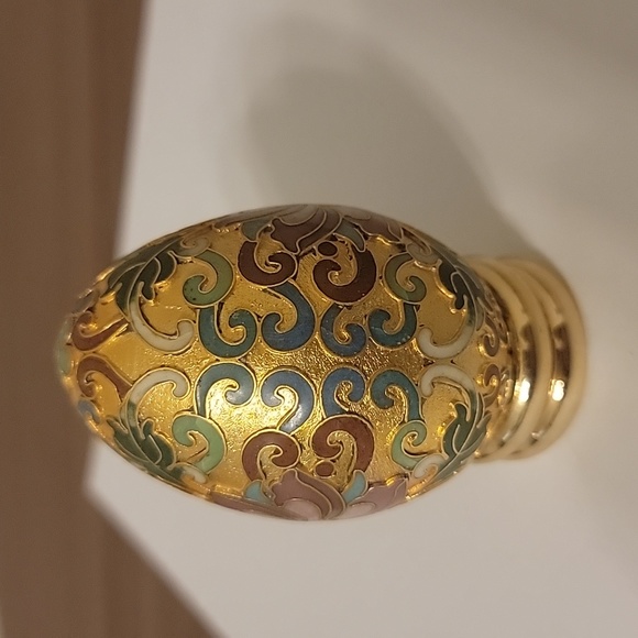 Franklin Mint Cloisonne Enamel 24K gold egg - Picture 4 of 8
